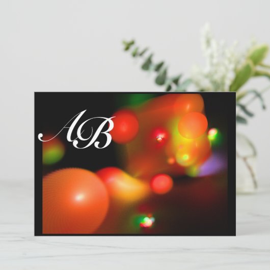 Invitation BULLE QUANTIQUE rouge noir rose (Debout devant)