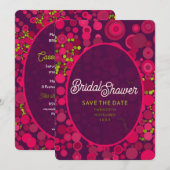 Invitation Bulle Rose Chaud Filles Soirée (Devant / Derrière)
