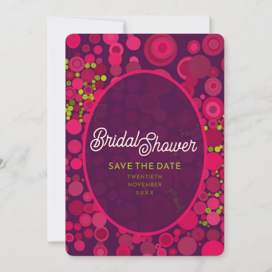 Invitation Bulle Rose Chaud Filles Soirée (Devant)