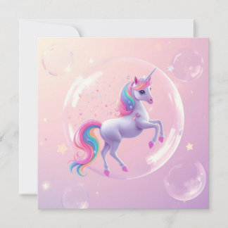 Invitation Bulle Unicorne