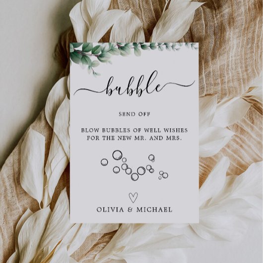 Invitation Bulle verdoyante Envoi, Signal Mariage,