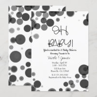 Bulles à pois noirs et blancs OH BÉBÉ Shower