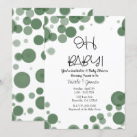 Bulles à pois verts et blancs OH BÉBÉ Shower