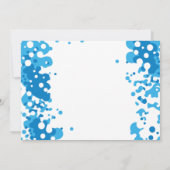 Invitation Bulles bleues modernes Premier anniversaire (Dos)