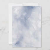 Invitation Bulles Bliss Champagne Fête des mariées Bleue (Dos)