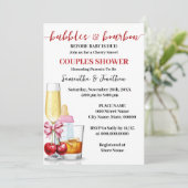 Invitation Bulles & Bourbon avant bébé Dû Cherry Douche (Debout devant)