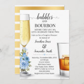 Invitation Bulles & Bourbon avant de faire des couples douche (Devant / Derrière)