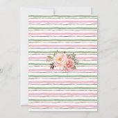 Invitation Bulles & brasseries avant bébé baby shower rose (Dos)