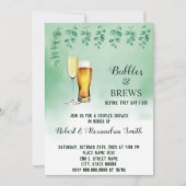 Invitation Bulles & Brevets Couples Wedding shower Eucalyptus (Devant)