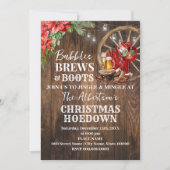 Invitation Bulles Brews & Boots Western Christmas Hoewdown (Devant)