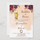 Invitation Bulles & Brews Couples Wedding shower (Devant)