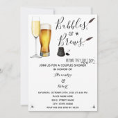 Invitation Bulles & Brews Couples Wedding shower (Devant)