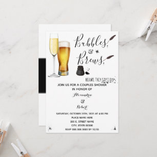 Invitation Bulles & Brews Couples Wedding shower