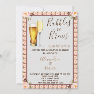 Invitation Bulles & Brews Couples Wedding shower