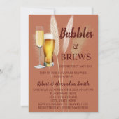 Invitation Bulles & Brews Couples Wedding shower Pampas (Devant)