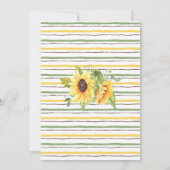 Invitation Bulles & Bris Avant Bébé Dû Sunflower Douche (Dos)