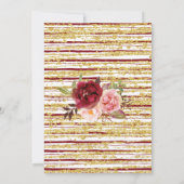 Invitation Bulles Brunch & Blooms Marsala Fête des mariées In (Dos)