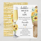 Invitation Bulles Brunch & Fleurs Fête des mariées de tournes (Devant / Derrière)