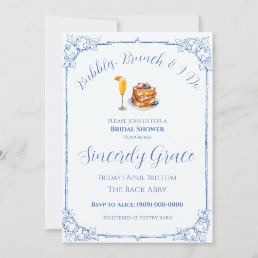 Invitation Bulles, Brunch & Je le veux (Devant)