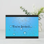 Invitation Bulles claires, l'eau bleue (Debout devant)