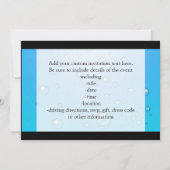 Invitation Bulles claires, l'eau bleue (Dos)