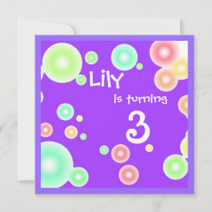 Invitation Bulles colorées