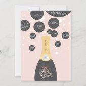 Invitation Bulles de champagne | Nouvel An Eve Party Invitati (Devant)