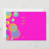 Invitation Bulles de morue fluorescentes/rose chaude/orange/c (Dos)
