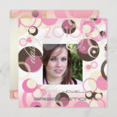 Invitation Bulles de morue/Swirls/Damask/Graduations (Devant / Derrière)