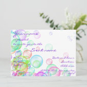 Invitation Bulles de savon (Debout devant)