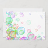 Invitation Bulles de savon (Dos)