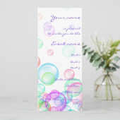 Invitation Bulles de savon (Debout devant)