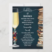 Invitation Bulles de vin marine et livre avant que je fasse l (Devant)