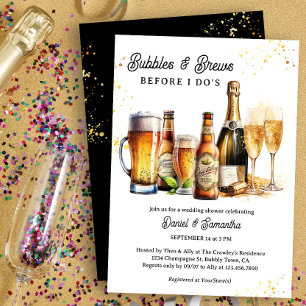Invitation Bulles et Boissons Fête de Fiançailles et Mariage