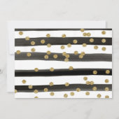 Invitation Bulles et brasser Noir et Or Adulte Anniversaire (Dos)