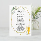Invitation Bulles et brasseries Anniversaire Verdure Or (Debout devant)