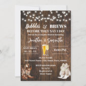 Invitation Bulles et brasseries avant de faire Mariage campag (Devant)