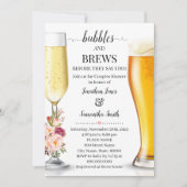 Invitation Bulles et brasseries avant de faire wedding shower (Devant)