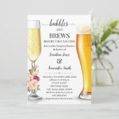 Invitation Bulles et brasseries avant de faire wedding shower (Debout devant)