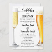 Invitation Bulles et brins avant que je ne les couples douche (Devant)