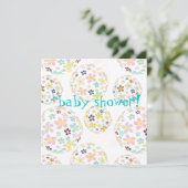 Invitation Bulles florales du Baby shower (Debout devant)