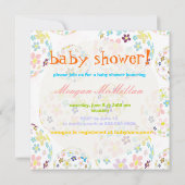 Invitation Bulles florales du Baby shower (Dos)