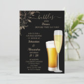 Invitation Bulles florales et brasse Couples Douche Invitatio (Debout devant)
