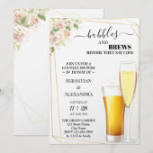Invitation Bulles florales et brasse Couples Douche Invitatio (Devant / Derrière)