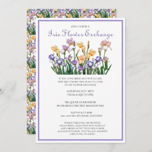 Invitation Bulles Iris Flower Exchange