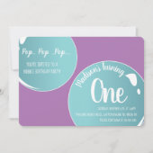 Invitation Bulles Pop Pop Pop Fête d'anniversaire (Devant)