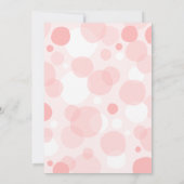 Invitation Bulles roses et arche fille Baptême Christening (Dos)