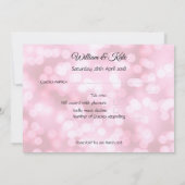 Invitation Bulles roses personnalisées double face Mariage ca (Dos)