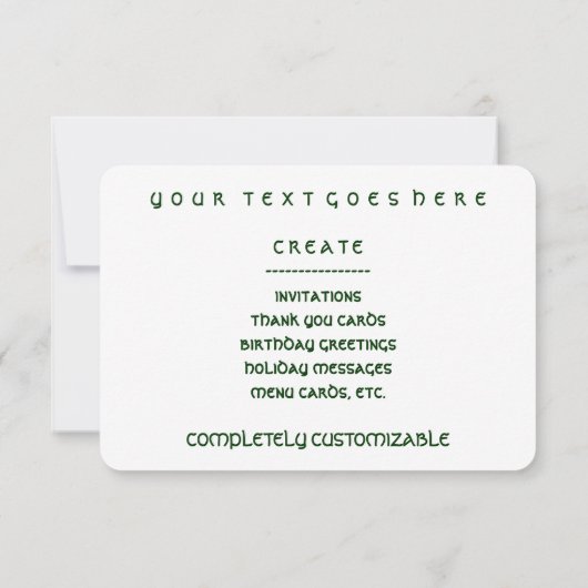 Invitation Bulles shamrocks (Dos)