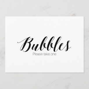 Invitation "Bulles s'il vous plaît prenez-en un" Panneau de m